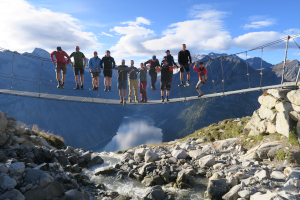 Auf der Hängebrücke