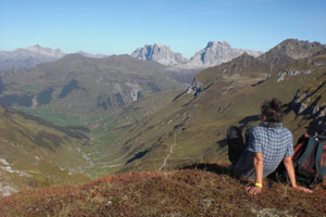 Blick von Süden zum Rätikon-Höhenweg