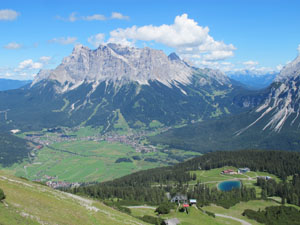 Zugspitzemassiv vom Grubigstein aus